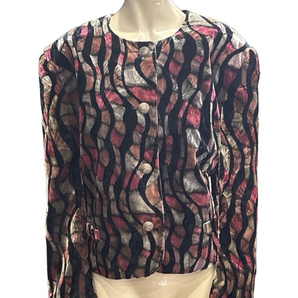 Frederick Alexander Multicolor velvet blazer